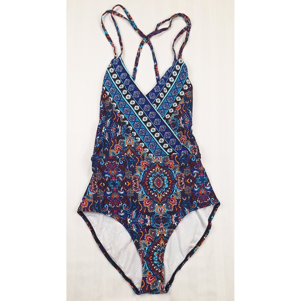 Women’s Blue Paisley One-Piece Swimsuit